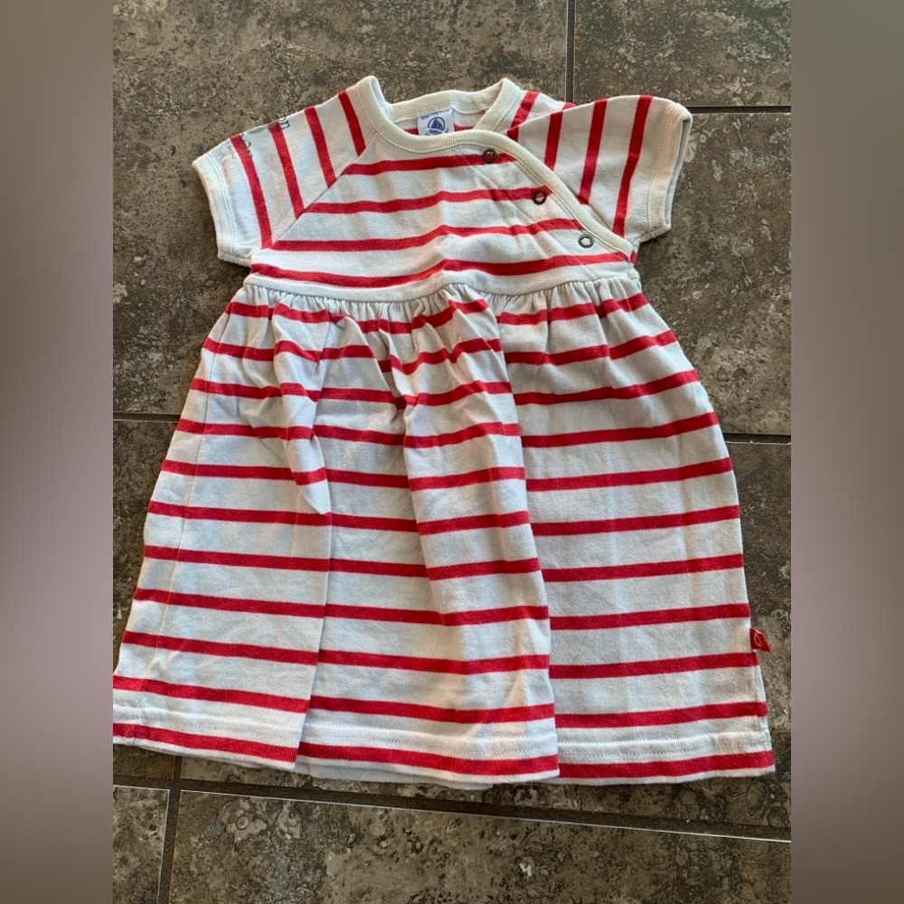 Petit Bateau Striped Red and Cream dress